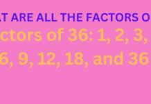 Factors of 36